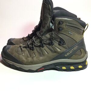 Salomon Quest 4D GTX Men's 13 GORETEX Ranger Olive Green Hiking Boots EUC